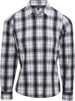 Premier - Popline Blouse "Ginmill" longsleeve (black/white)