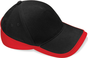 Beechfield - Teamwear Competition Cap (Black/Classic Red)