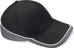 Beechfield - Teamwear Competition Cap (Black/Graphite Grey/White)