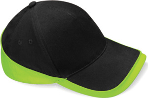 Beechfield - Teamwear Competition Cap (Black/Lime Green)