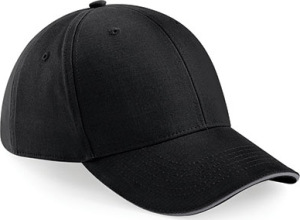 Beechfield - Athleisure 6 Panel Cap (Black/Graphite Grey)