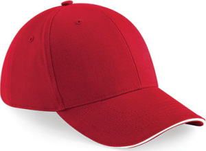 Beechfield - Athleisure 6 Panel Cap (Classic Red/White)