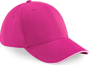 Beechfield - Athleisure 6 Panel Cap (Fuchsia/White)