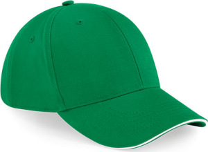 Beechfield - Athleisure 6 Panel Cap (Kelly Green/White)