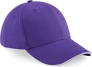 Beechfield - Athleisure 6 Panel Cap (Purple/White)