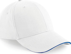 Beechfield - Athleisure 6 Panel Cap (White/Bright Royal)