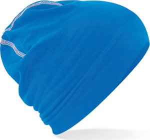 Beechfield - Hemsedal Cotton Beanie (Sapphire Blue/White)