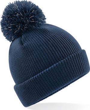 Beechfield - Junior Reflective Bobble Beanie (French Navy)