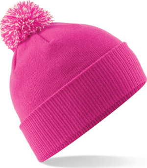 Beechfield - Junior Snowstar® Beanie (Fuchsia/Off White)