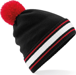 Beechfield - Stadium Beanie (Black/Classic Red/White)