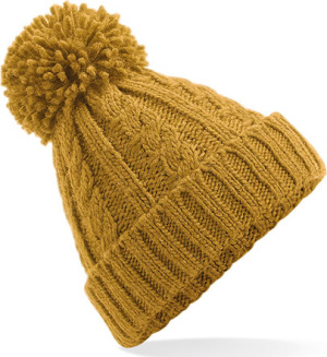 Beechfield - Cable Knit Melange Beanie (Mustard)