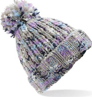 Beechfield - Twister Pom Pom Beanie (Lavender Twist)