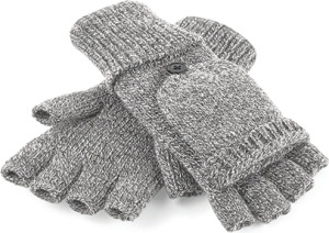 Beechfield - Fliptop Gloves (Heather Grey)