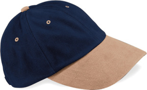 Beechfield - Low Profile Heavy Brushed Cotton Cap (French Navy/Taupe)