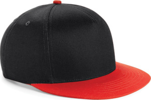 Beechfield - Youth Size Snapback (Black/Bright Red)