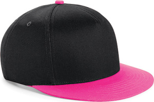 Beechfield - Youth Size Snapback (Black/Fuchsia)