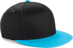 Beechfield - Youth Size Snapback (Black/Surf Blue)