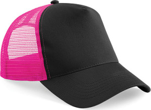 Beechfield - Snapback Trucker (Black/Fuchsia)