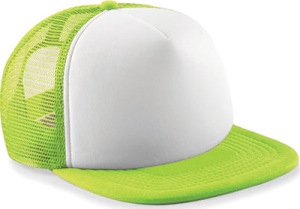 Beechfield - Junior Vintage Snapback Trucker (Lime Green/White)