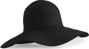 Beechfield - Marbella Wide-Brimmed Sun Hat (Black)