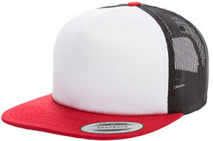 Flexfit - Foam Trucker with white Front (Red/White/Black)