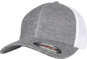 Flexfit - Retro Trucker Melange Cap (Grey/White Mesh)