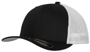 Flexfit - Flexfit Mesh Trucker 2-Tone Cap (Black/White)