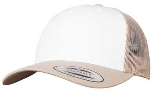 Flexfit - Retro Trucker Colored Front (Khaki/White/Khaki)