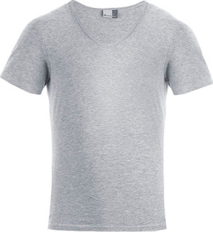 Promodoro - Men’s Slim Fit V-Neck-T (sports grey)