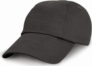 Result - Junior Low Profile Cotton Cap (Black)