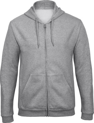 B&C - 50/50 Kapuzen Sweatjacke (heather grey)