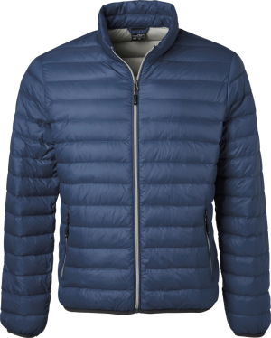 James & Nicholson - Men's Down Jacket (indigo blue/silver)