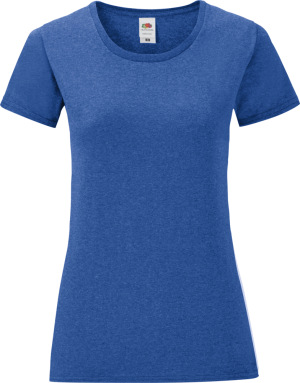 Fruit of the Loom - Damen T-Shirt Iconic (heather royal)