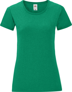 Fruit of the Loom - Damen T-Shirt Iconic (heather green)