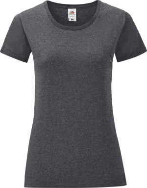 Fruit of the Loom - Ladies' T-Shirt Iconic (dark heather grey)