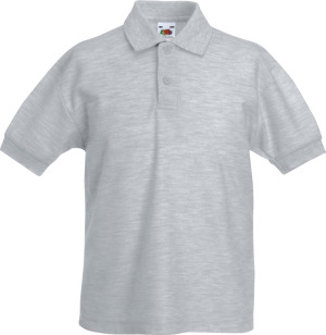 Fruit of the Loom - Kids 65/35 Piqué Polo (Heather Grey)