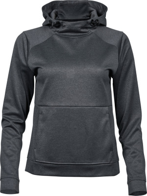 Tee Jays - Damen Performance Kapuzen Sweater (dark grey melange)