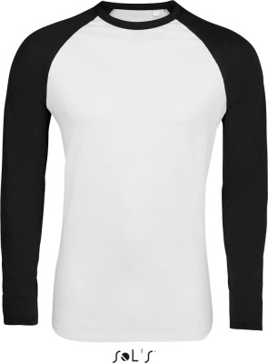 SOL’S - Men's Raglan T-Shirt longsleeve (white/black)