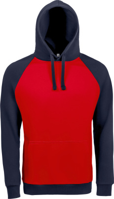 SOL’S - Raglan Hooded Sweat 2 colour style (french navy/red)