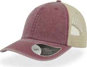 Atlantis - 6 Panel Trucker Kappe Case (burgundy)