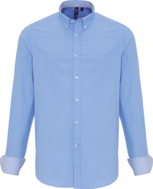Premier - Oxford Hemd "Stripes" langarm (oxford blue)