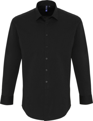 Premier - Popline Stretch Shirt longsleeve (black)