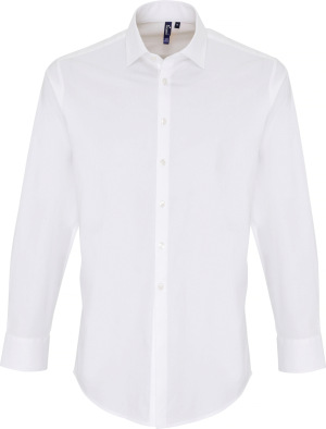 Premier - Popline Stretch Shirt longsleeve (white)