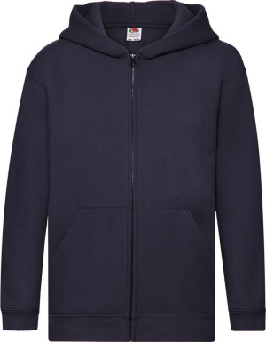 Fruit of the Loom - Kids Hooded Sweat-Jacket (Deep Navy)