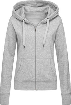 Stedman - Damen Active Kapuzen Sweatjacke (Grey Heather)