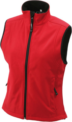 James & Nicholson - Damen 3-Lagen Softshell Gilet (red)