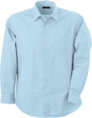 James & Nicholson - Men's Shirt Classic Fit Long (Light Blue)