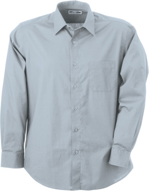 James & Nicholson - Men's Shirt Classic Fit Long (cool-grey)
