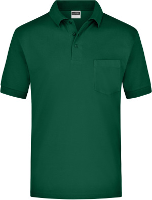 James & Nicholson - Polo-Piqué Pocket (Dark Green)