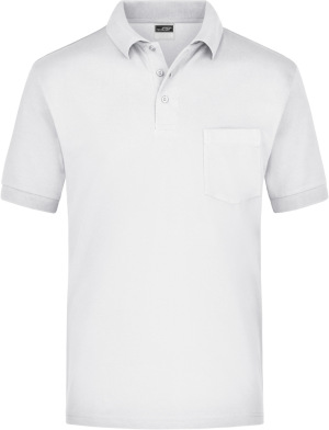 James & Nicholson - Polo-Piqué Pocket (White)